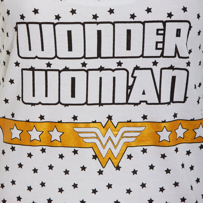 Womens Wonder Woman Short Pyjamas Ladies Shortie Pjs Vest Top Shorts Lounge Set
