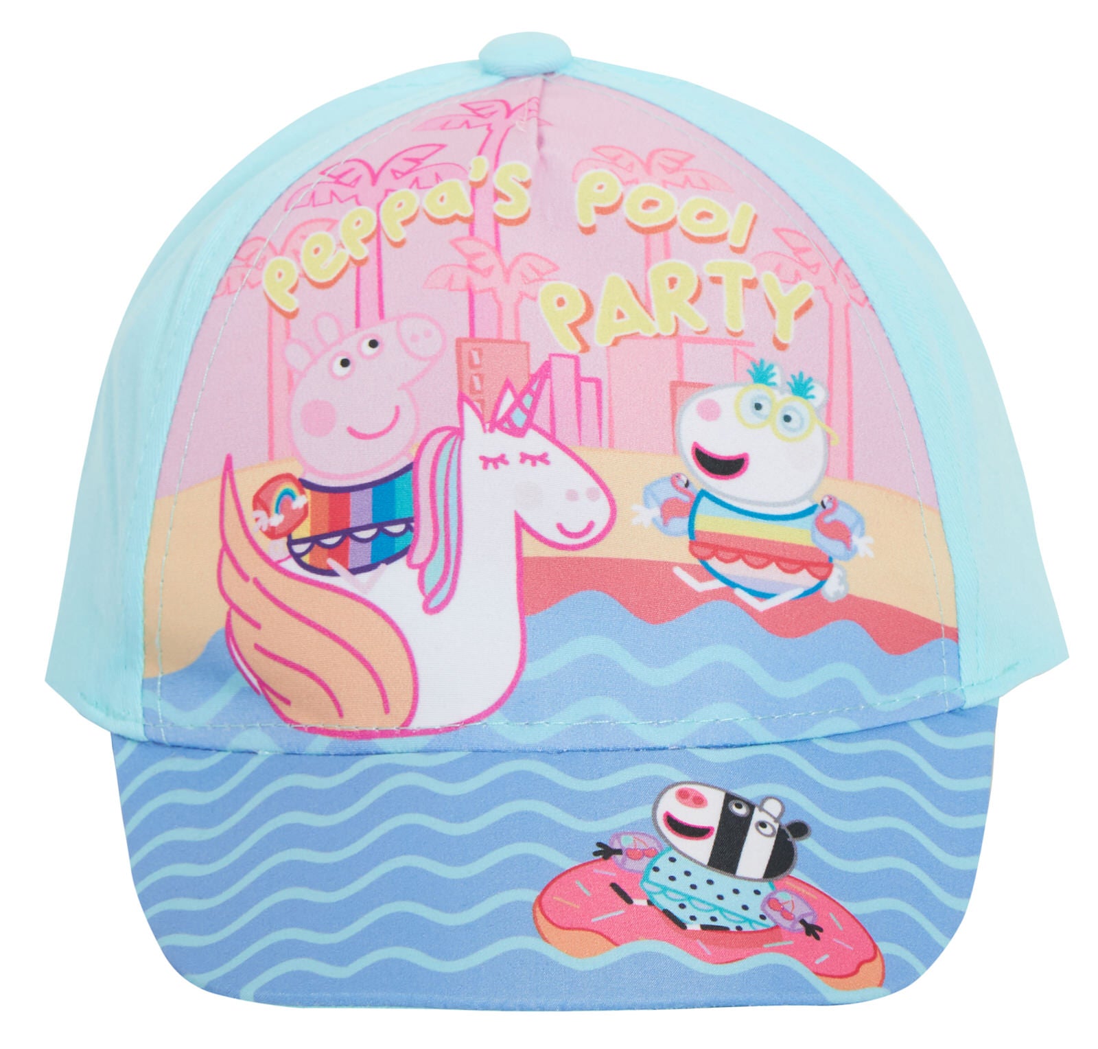 Girls Peppa Pig Baseball Cap Kids Character Summer Peaked Adjustable Sun Hat