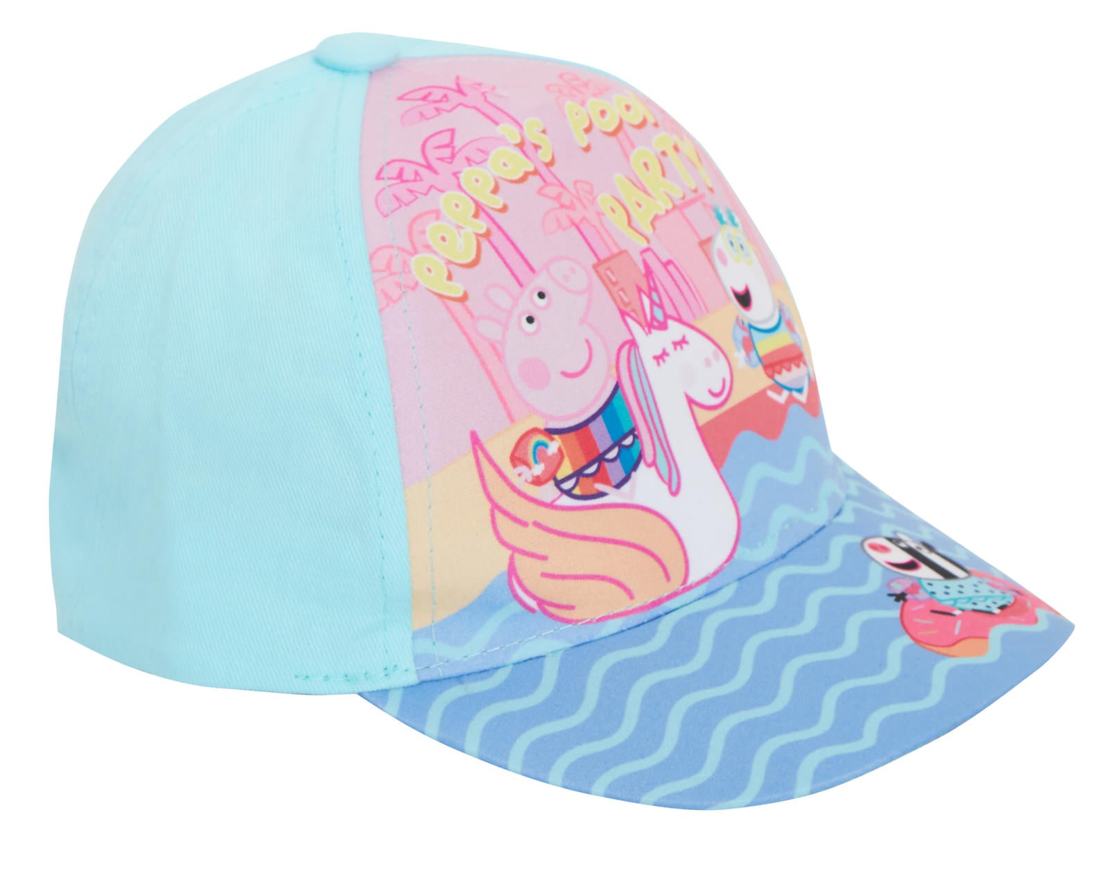 Girls Peppa Pig Baseball Cap Kids Character Summer Peaked Adjustable Sun Hat