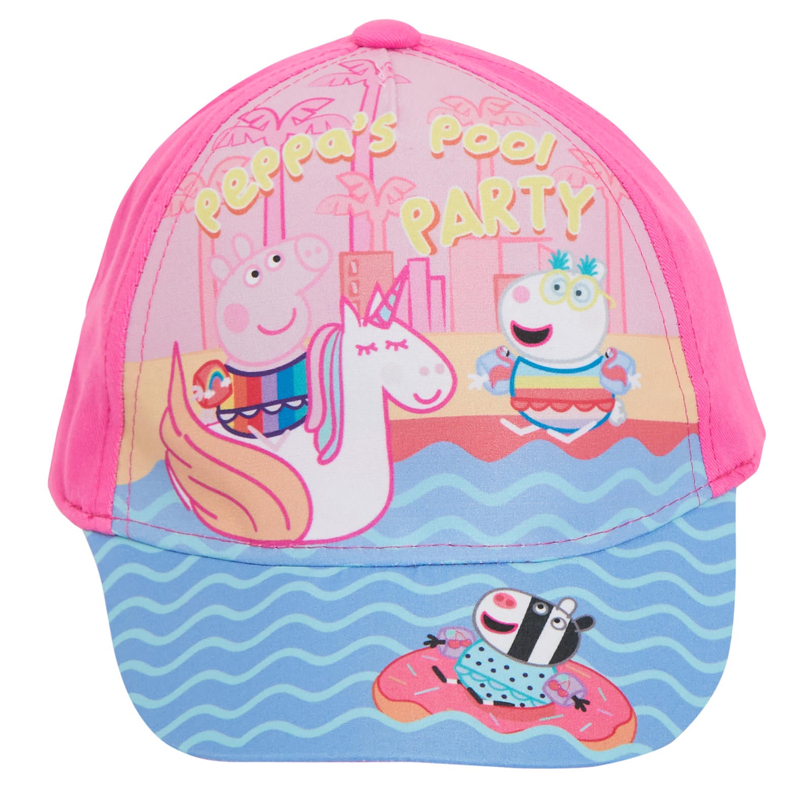 Girls Peppa Pig Baseball Cap Kids Character Summer Peaked Adjustable Sun Hat