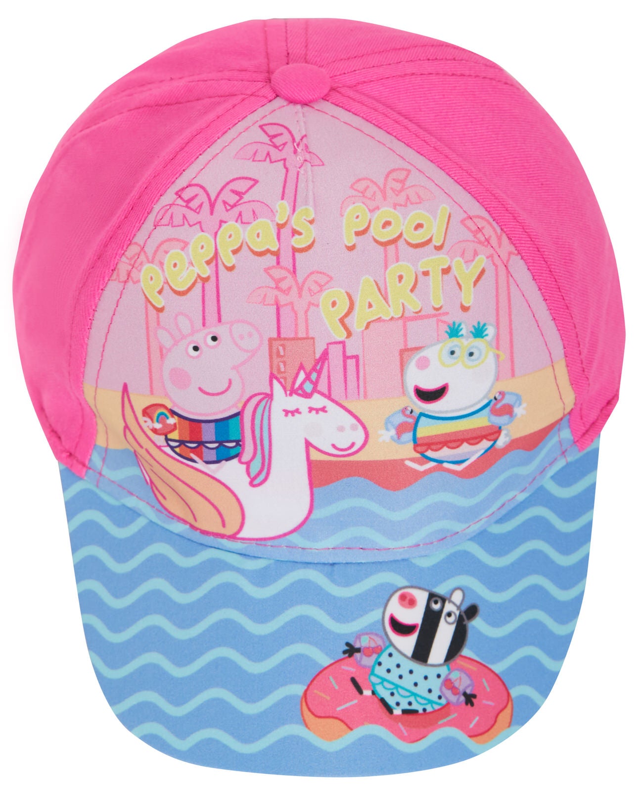 Girls Peppa Pig Baseball Cap Kids Character Summer Peaked Adjustable Sun Hat