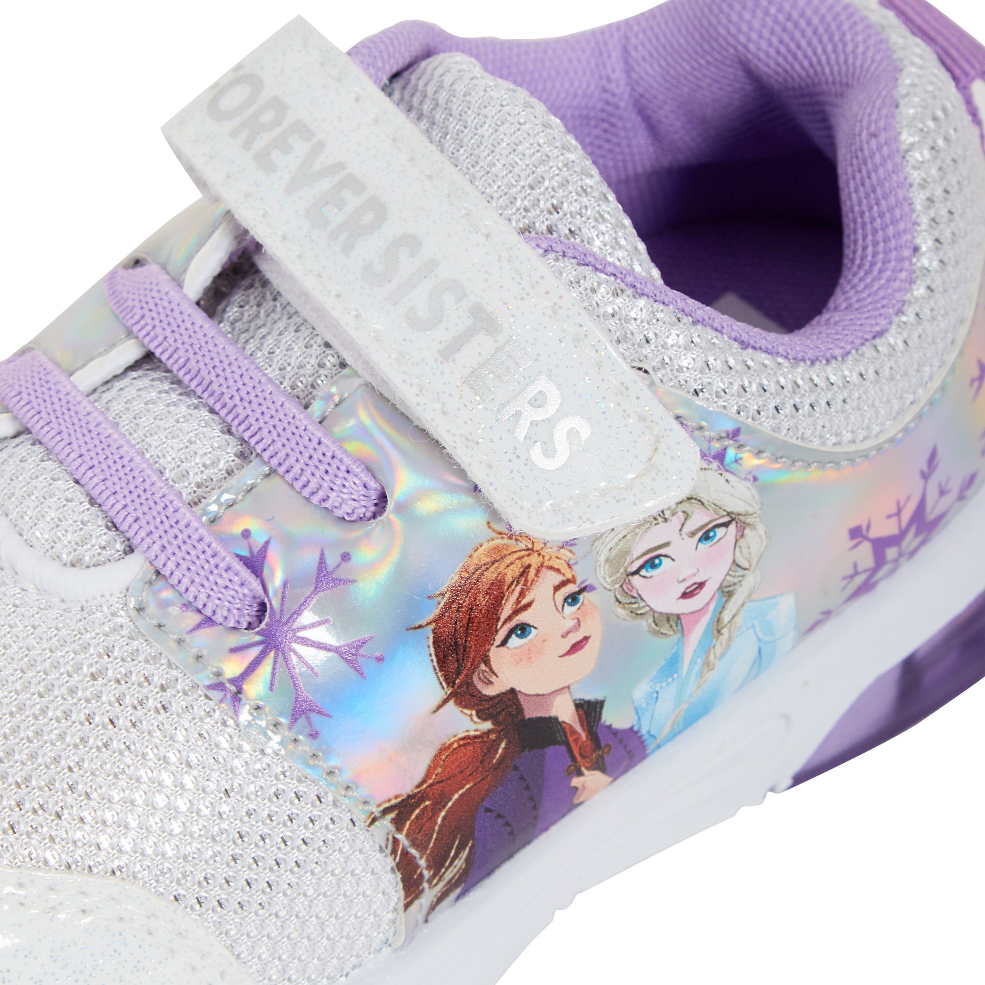 Disney Frozen Light Up Trainers Kids Elsa Anna Sports Shoes With Flashing Lights