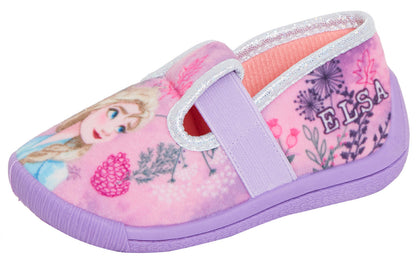 Girls Disney Frozen 2 Slippers Ballet Pumps Slip On Kids Elsa Anna House Shoes