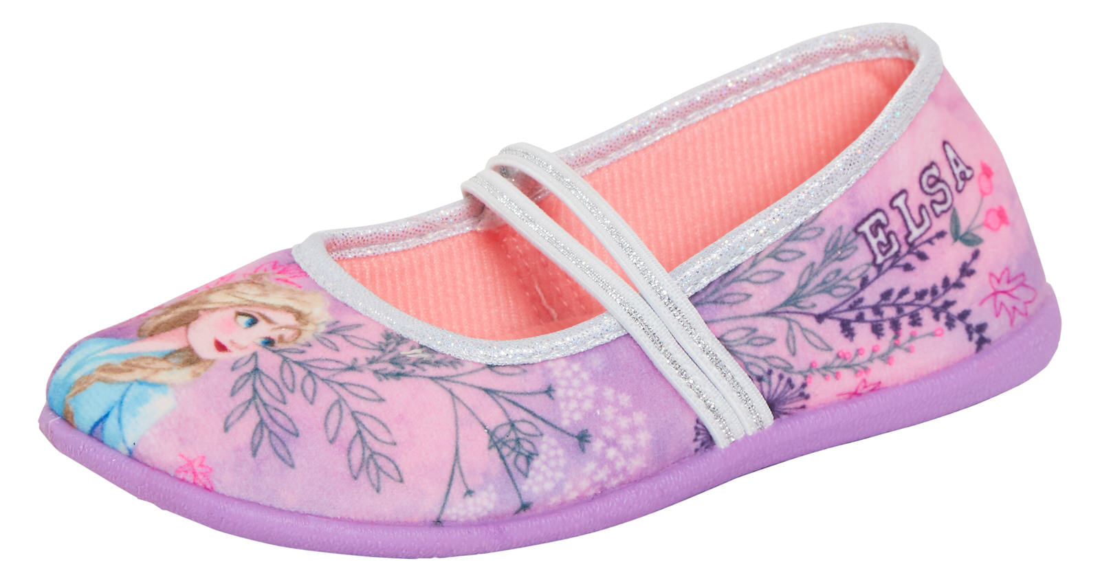 Girls Disney Frozen 2 Slippers Ballet Pumps Slip On Kids Elsa Anna House Shoes