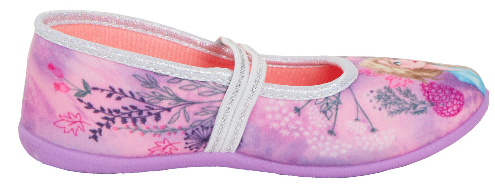 Girls Disney Frozen 2 Slippers Ballet Pumps Slip On Kids Elsa Anna House Shoes