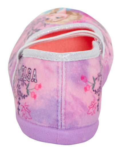 Girls Disney Frozen 2 Slippers Ballet Pumps Slip On Kids Elsa Anna House Shoes