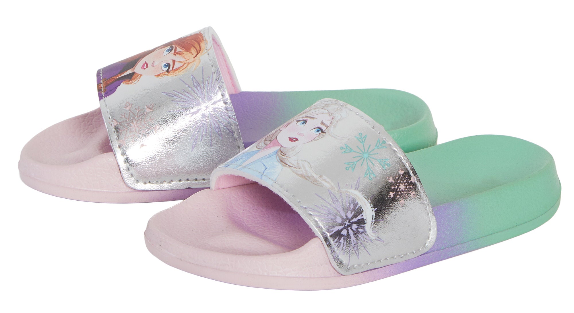 Girls Disney Frozen 2 Sliders Kids Elsa Anna Summer Sandals Beach Pool Shoes