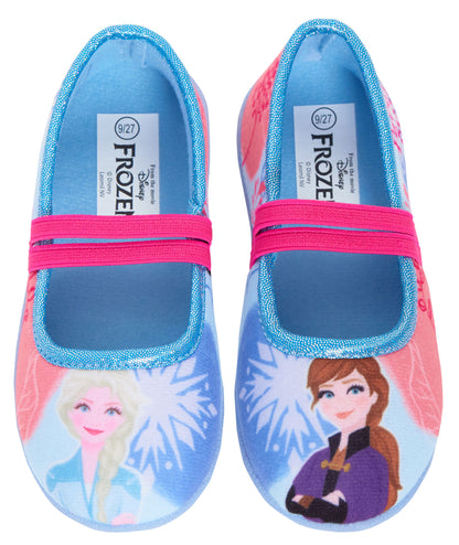 Girls Disney Frozen 2 Slippers Elastic Strap Ballet Pumps Elsa Anna House Shoes