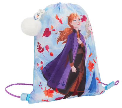 Girls Disney Frozen 2 Drawstring Gym Bag Elsa Anna Olaf Swimming Bag Backpack
