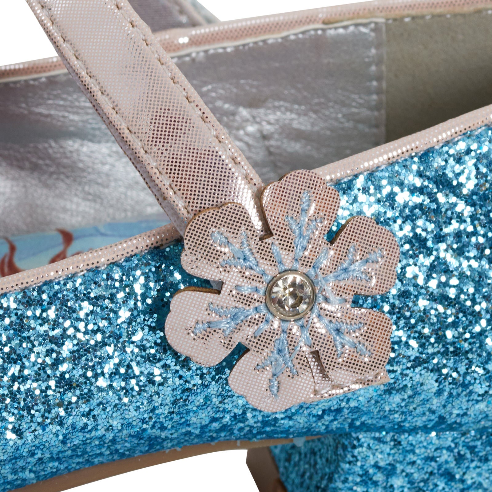 Kids Girls Disney Frozen Dress Up Shoes Glitter Princess Low Heels Size UK 7-1