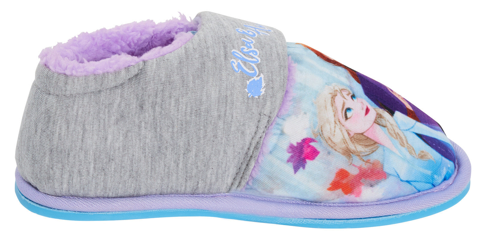 Disney Frozen 2 Girls Slippers Elsa Anna Kids Faux Fur Fleece Lined House Shoes