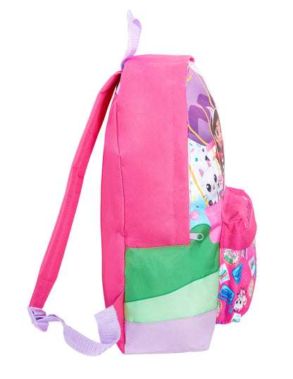 Gabbys Dollhouse Backpack + Lunch Bag + Pencil Case Girls 3 Piece School Bag Set
