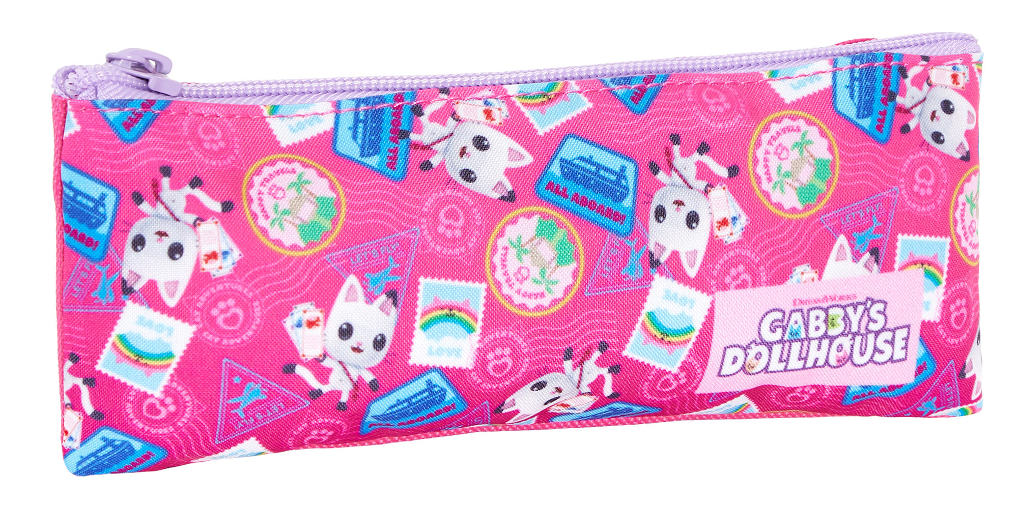 Gabbys Dollhouse Backpack + Lunch Bag + Pencil Case Girls 3 Piece School Bag Set