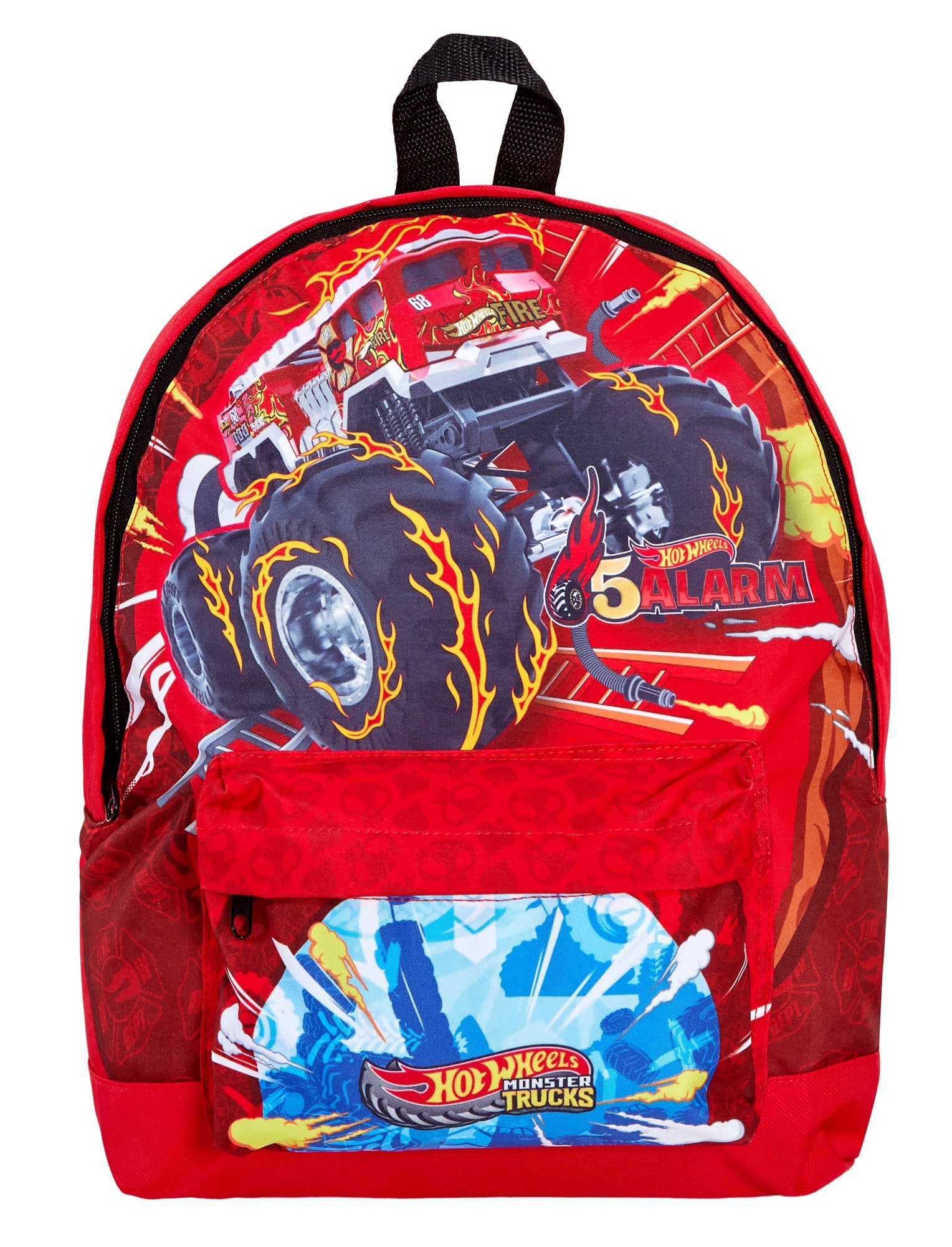 Hot Wheels Monster Trucks Backpack + Lunch Bag + Pencil Case 3 Piece  Bag Set