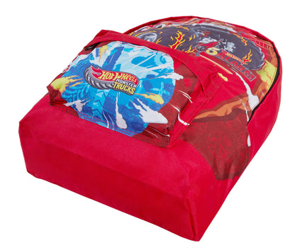 Hot Wheels Monster Trucks Backpack + Lunch Bag + Pencil Case 3 Piece  Bag Set