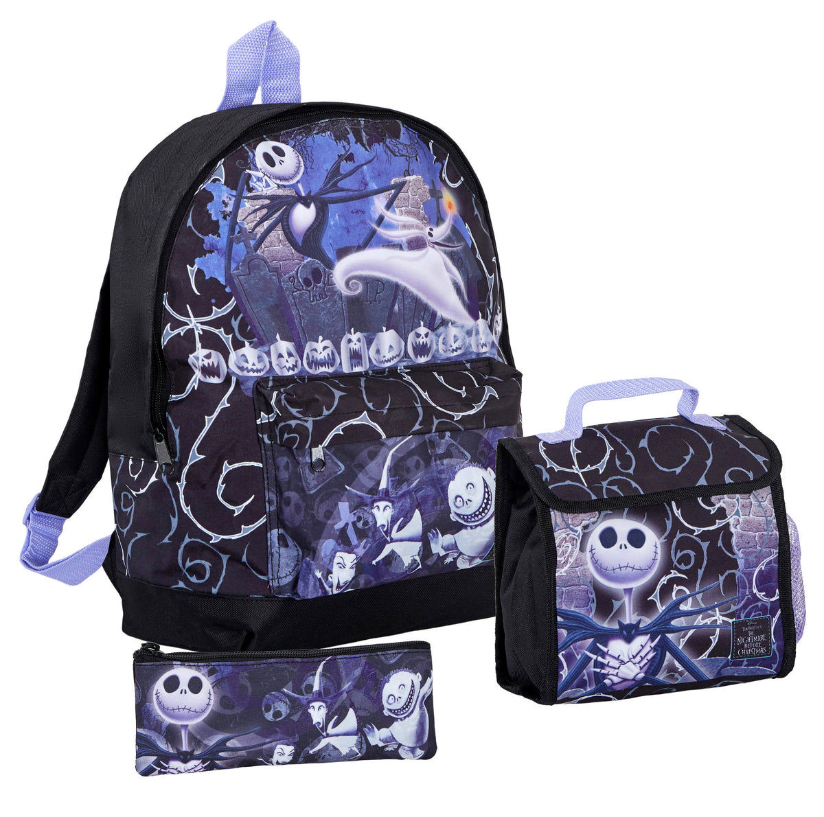 Disney Cars Backpack + Lunch Bag + Pencil Case 3 Piece Lightning School Bag Set