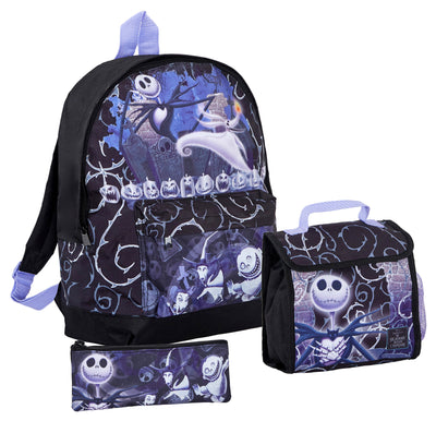 Disney Cars Backpack + Lunch Bag + Pencil Case 3 Piece Lightning School Bag Set