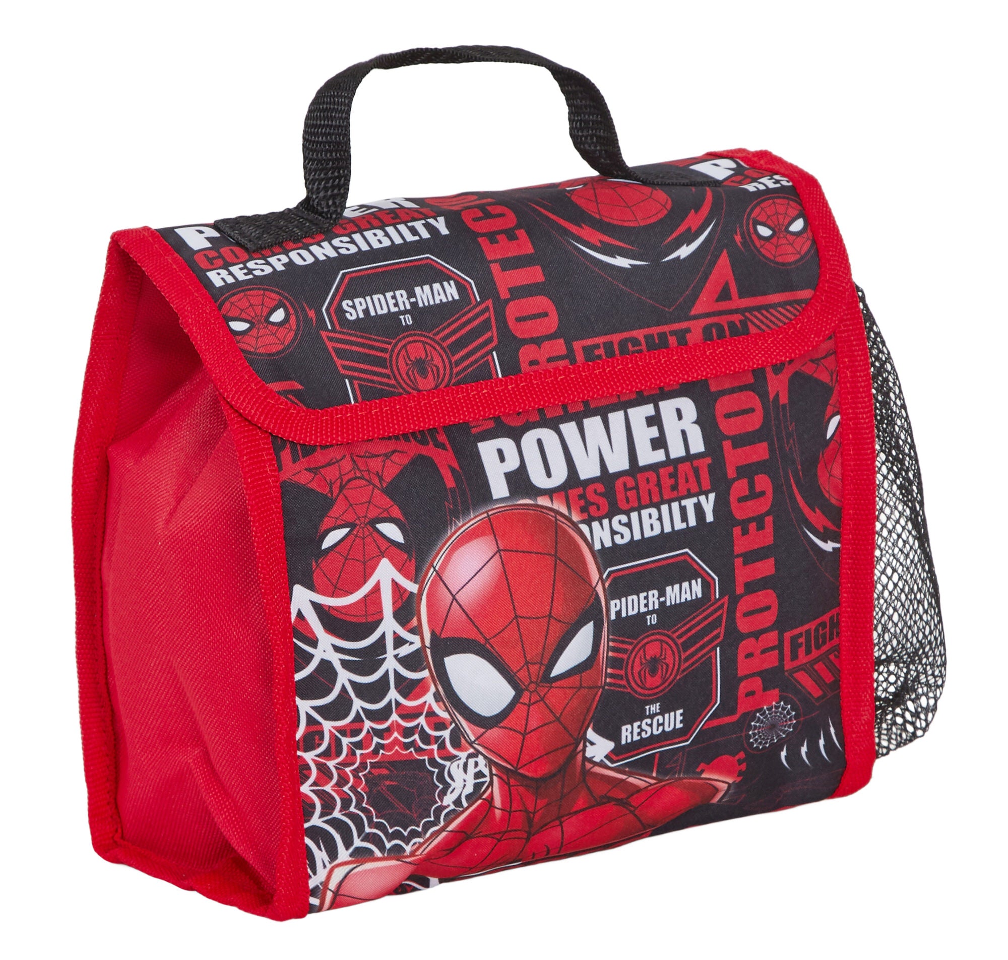 Spiderman Backpack + Lunch Bag + Pencil Case Boys 3 Piece Marvel School Bag Set
