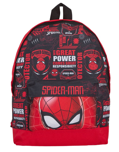 Spiderman Backpack + Lunch Bag + Pencil Case Boys 3 Piece Marvel School Bag Set