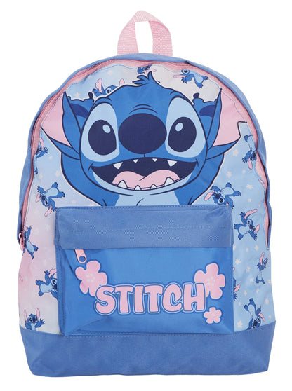 Disney Stitch Backpack + Lunch Bag + Pencil Case Girls 3 Piece School Bag Set