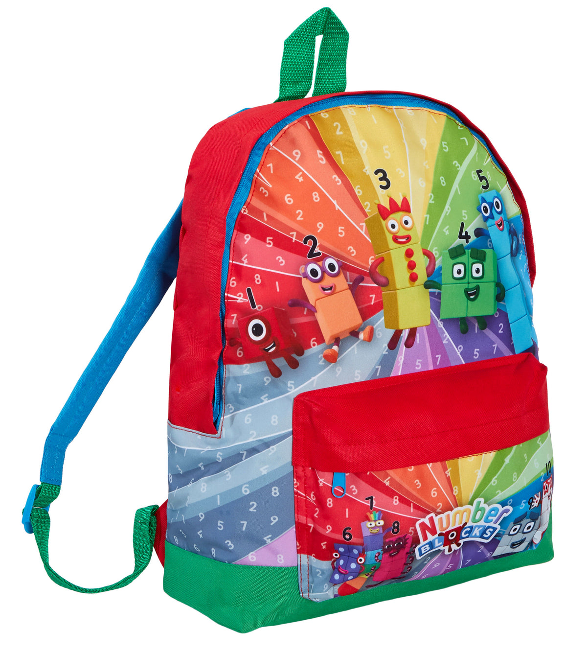 Numberblocks Backpack + Lunch Bag + Pencil Case Kids 3 Piece Nursey School Bag