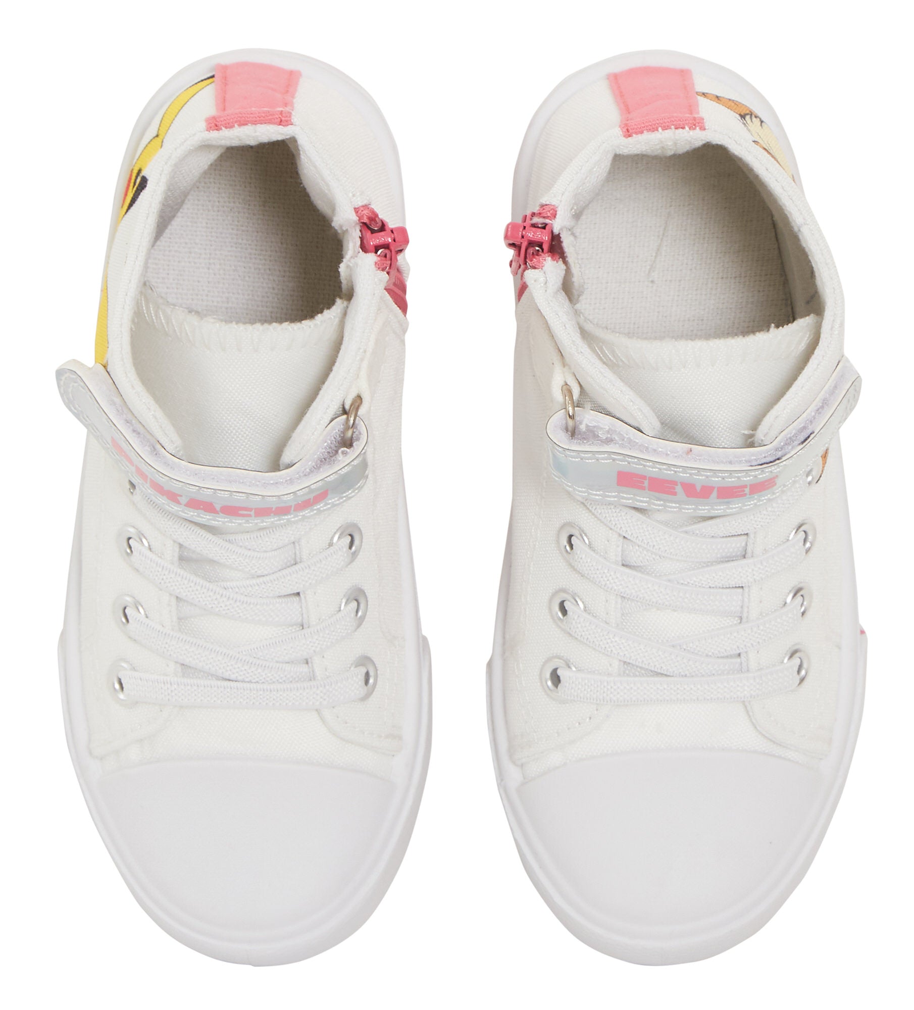 Girls Pokemon Hi Top Trainers Kids Pikachu Eevee Canvas Shoes Pilmsolls Pumps