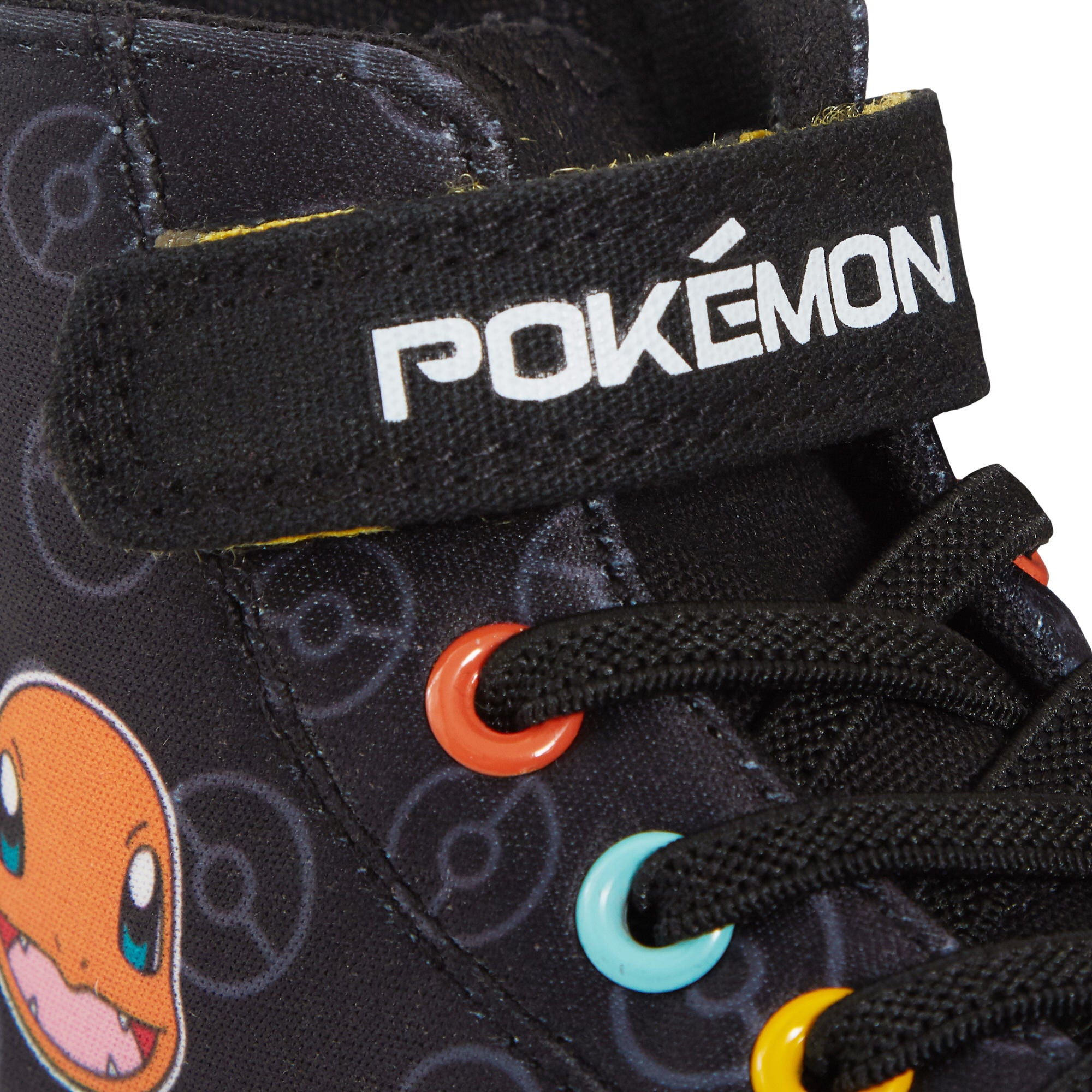 Pokemon Canvas Hi Top Trainers Kids Pikachu Sports Shoes Plimsolls Black Pumps