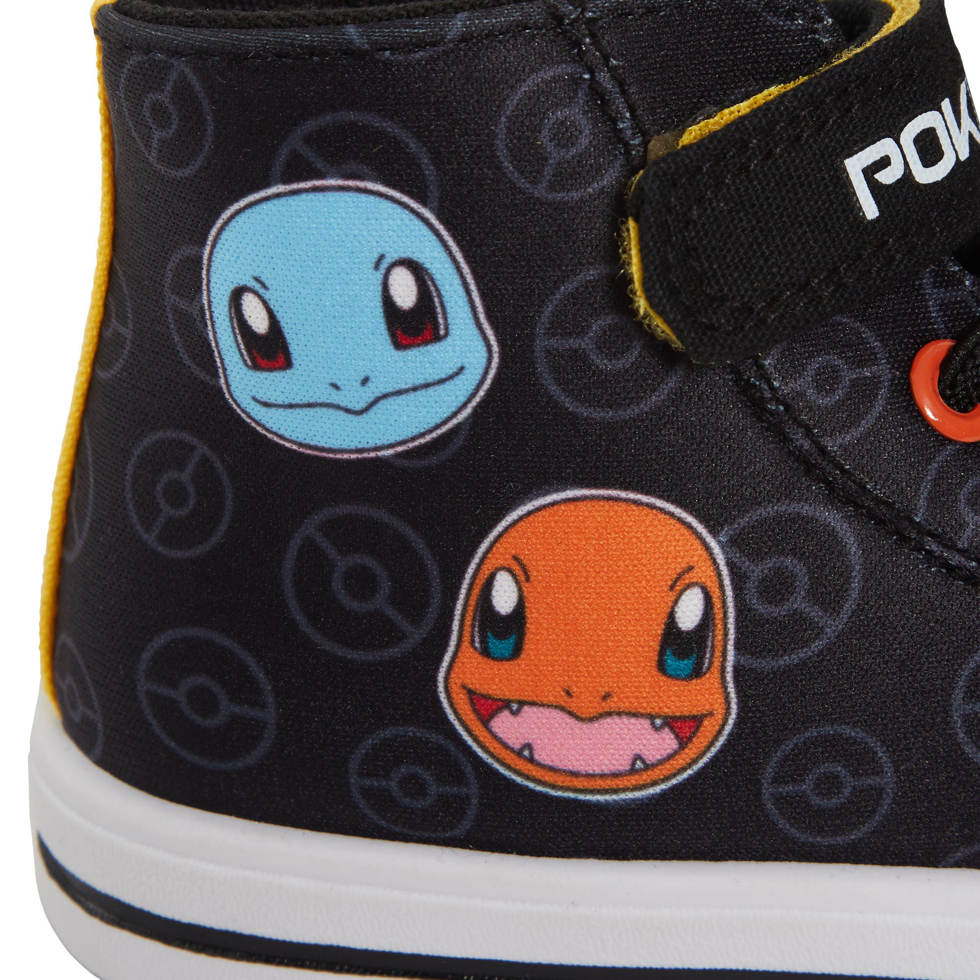 Pokemon Canvas Hi Top Trainers Kids Pikachu Sports Shoes Plimsolls Black Pumps