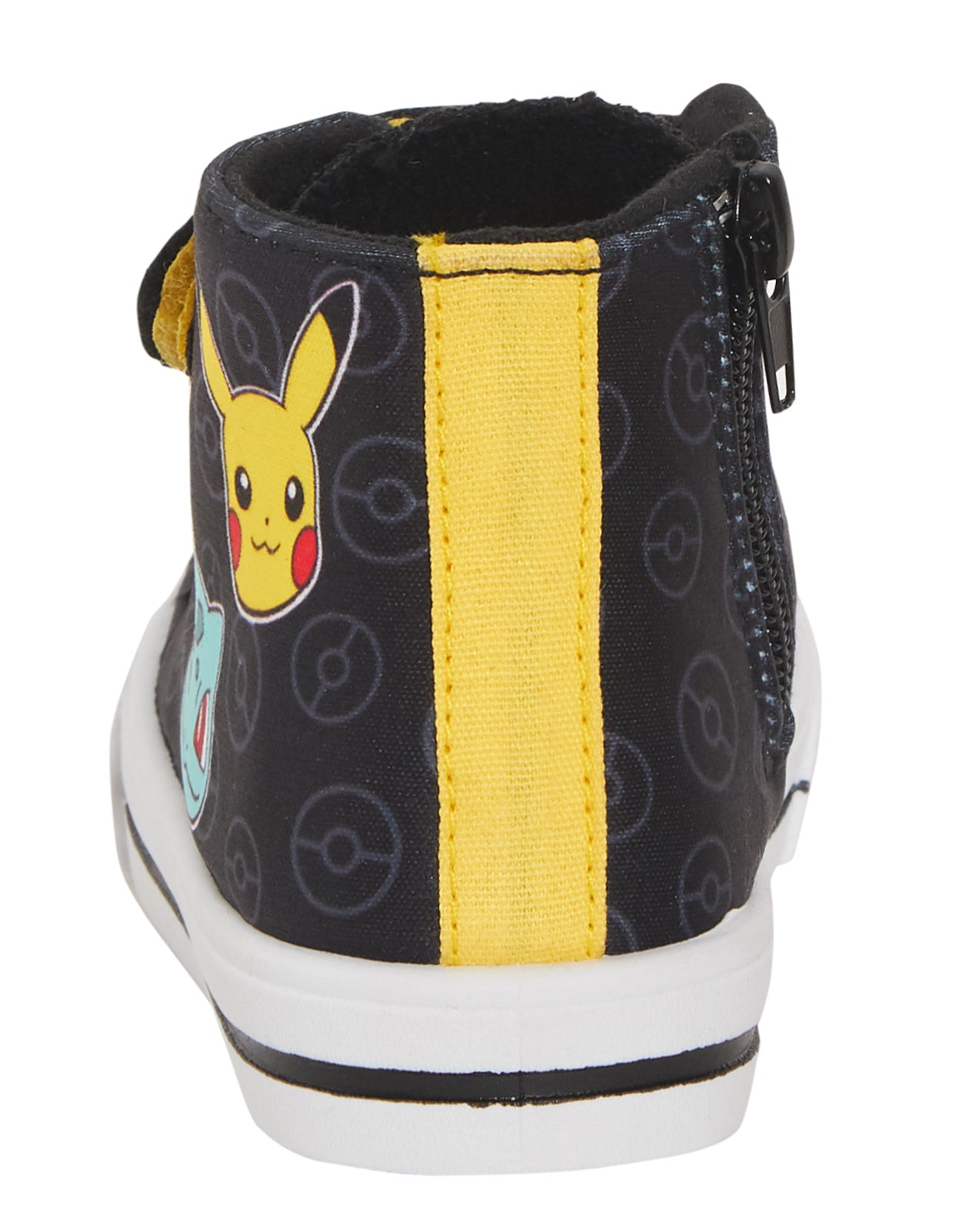 Pokemon Canvas Hi Top Trainers Kids Pikachu Sports Shoes Plimsolls Black Pumps