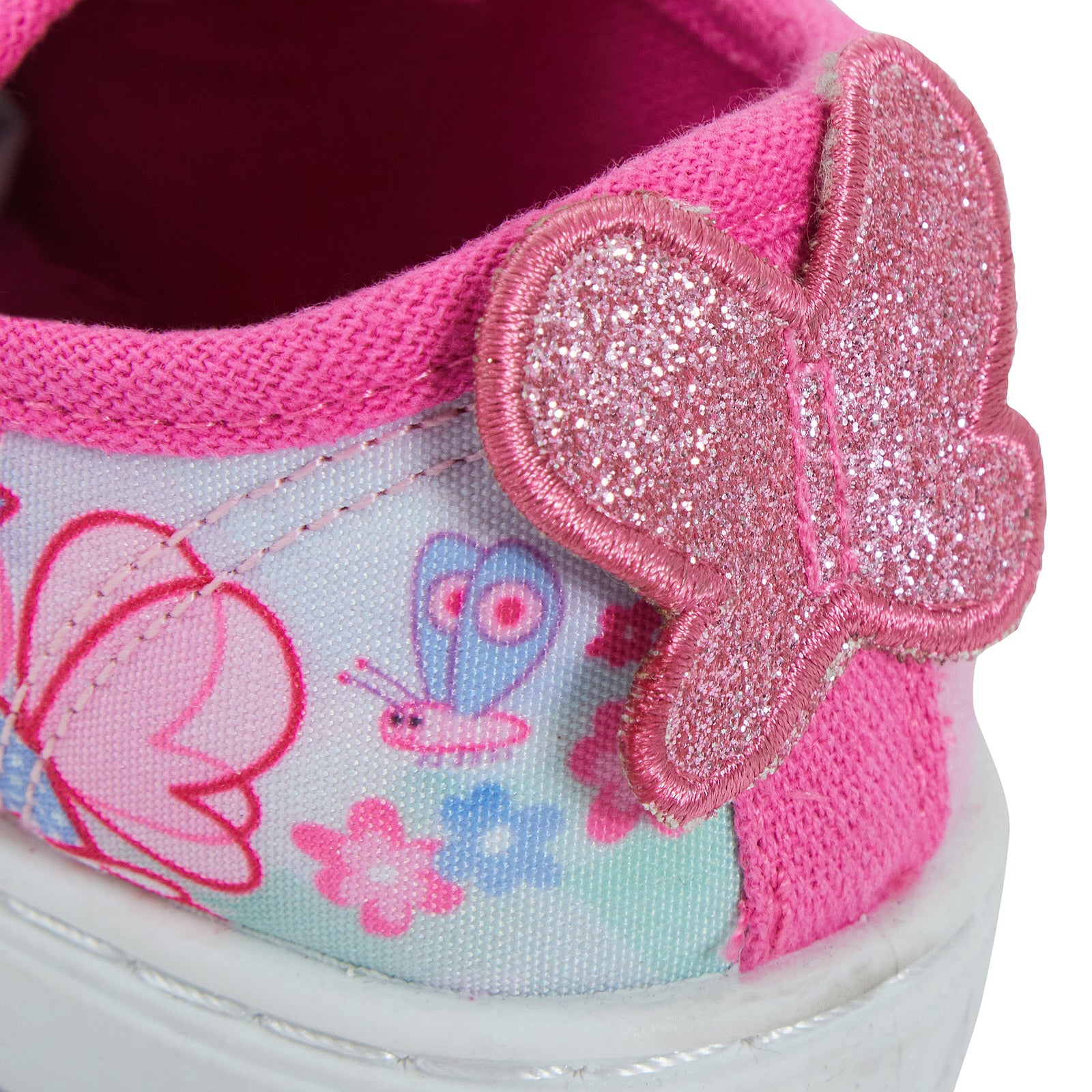 Kids Peppa Pig Canvas Pumps Girls Easy Touch Fasten Plimsolls Trainers Shoes