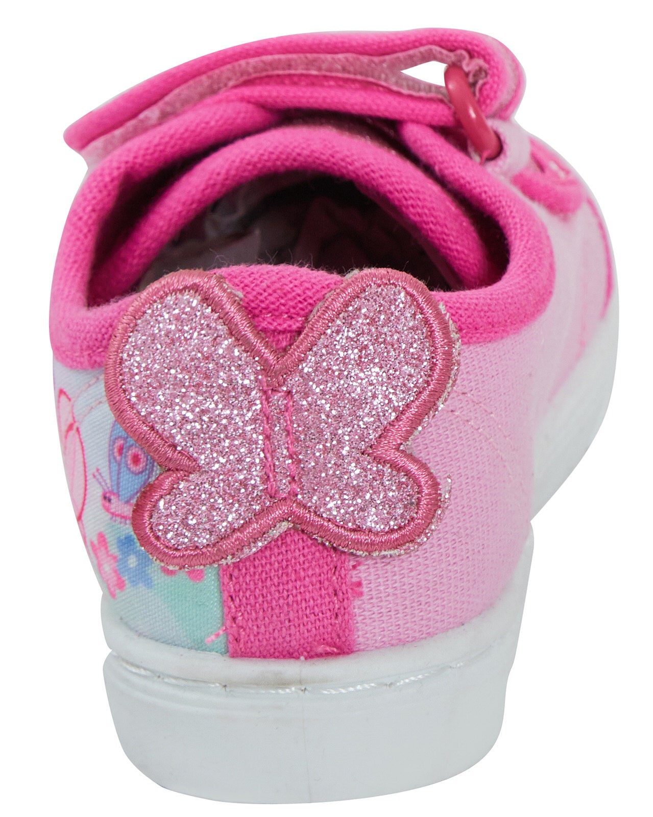 Kids Peppa Pig Canvas Pumps Girls Easy Touch Fasten Plimsolls Trainers Shoes