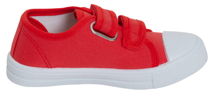 Kids Canvas Pumps Boys Trainers Girls Plimsolls Unisex Easy Fasten Casual Shoes