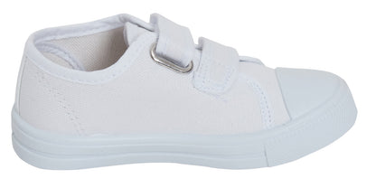 Kids Canvas Pumps Boys Trainers Girls Plimsolls Unisex Easy Fasten Casual Shoes