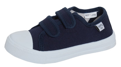 Kids Canvas Pumps Boys Trainers Girls Plimsolls Unisex Easy Fasten Casual Shoes
