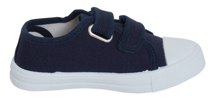 Kids Canvas Pumps Boys Trainers Girls Plimsolls Unisex Easy Fasten Casual Shoes