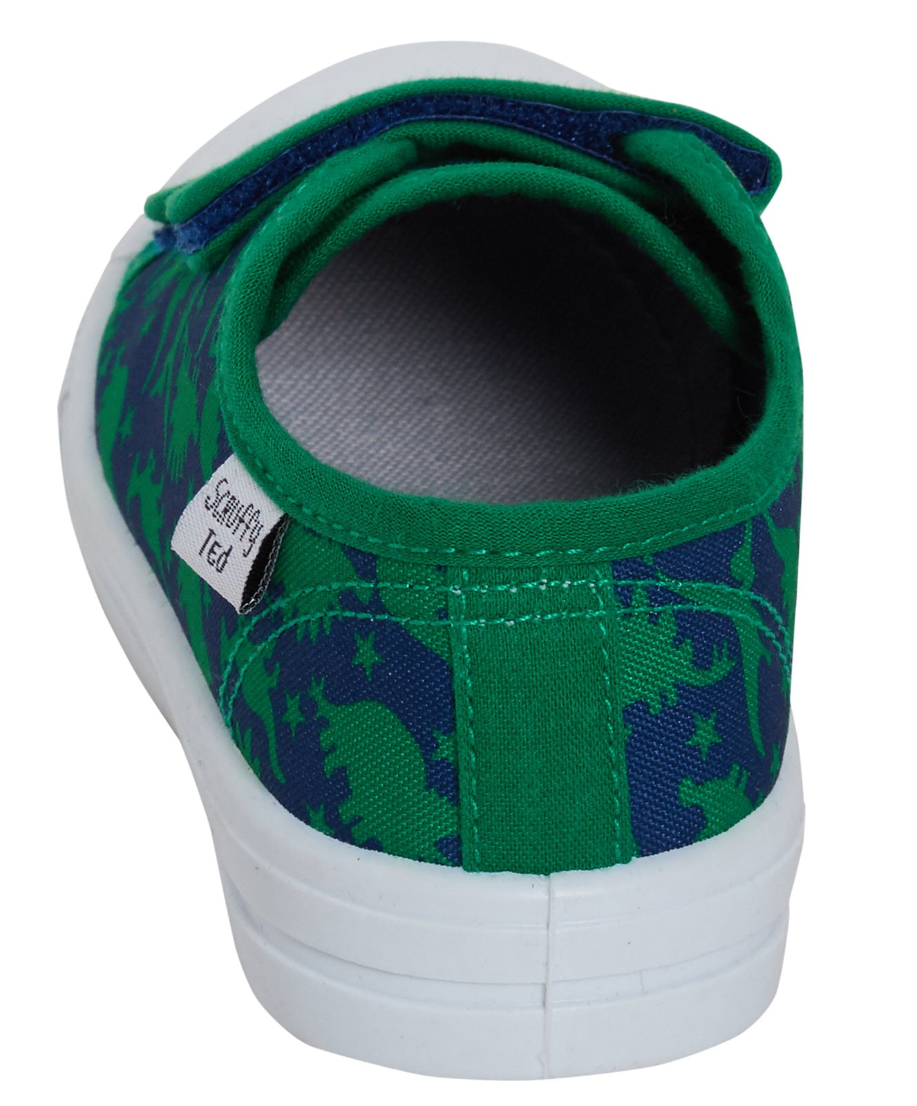 Boys Dinosaur Canvas Shoes Kids Dino Plimsolls Trainers Easy Fasten Casual Pumps