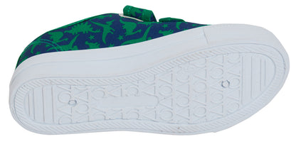 Boys Dinosaur Canvas Shoes Kids Dino Plimsolls Trainers Easy Fasten Casual Pumps