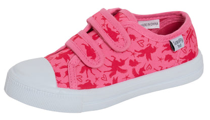 Kids Canvas Pumps Boys Trainers Girls Plimsolls Unisex Easy Fasten Casual Shoes