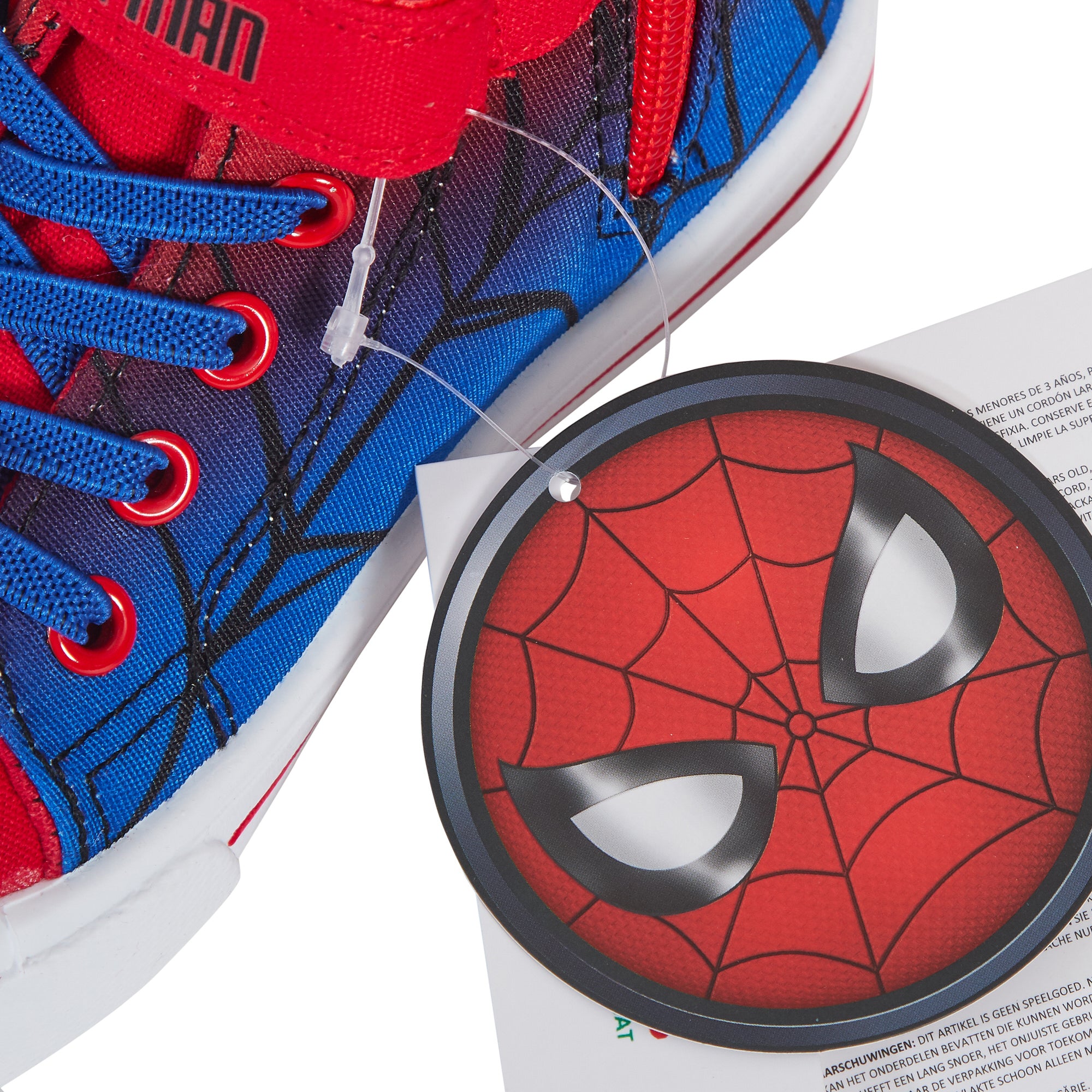 Boys Spiderman Canvas Hi Top Trainers Kids Marvel Sports Shoes Plimsolls Pumps