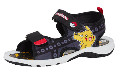 Pokemon Sports Sandals For Boys Kids Pikachu Open Toe Easy Fasten Summer Shoes