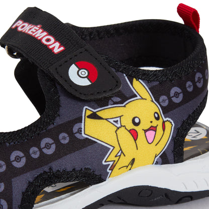 Pokemon Sports Sandals For Boys Kids Pikachu Open Toe Easy Fasten Summer Shoes