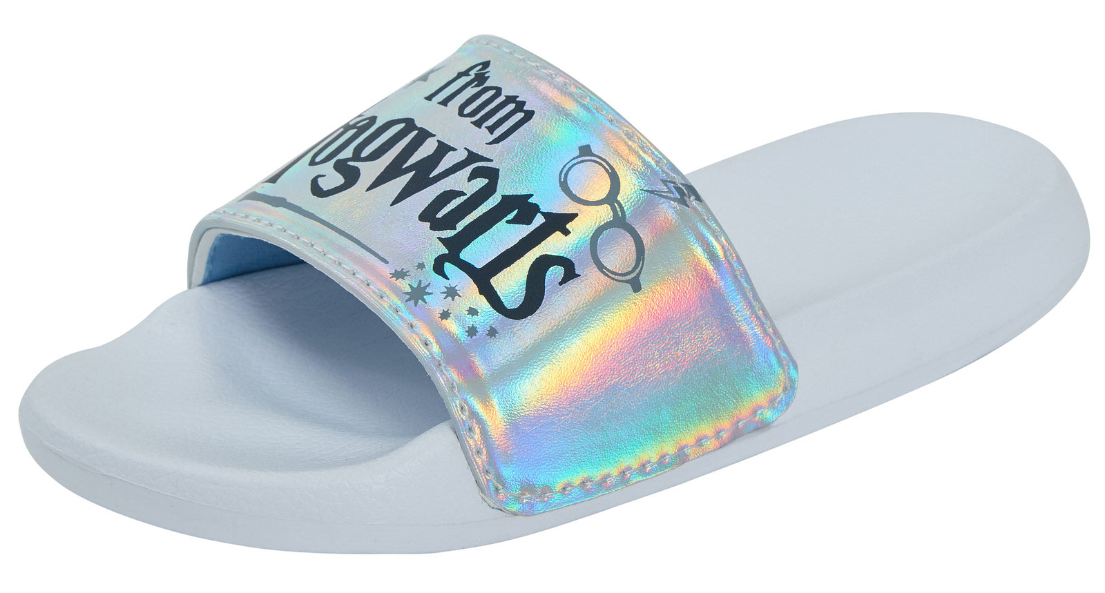 Harry Potter Iridescent Sliders Kids Holographic Summer Holiday Sandals Shoes