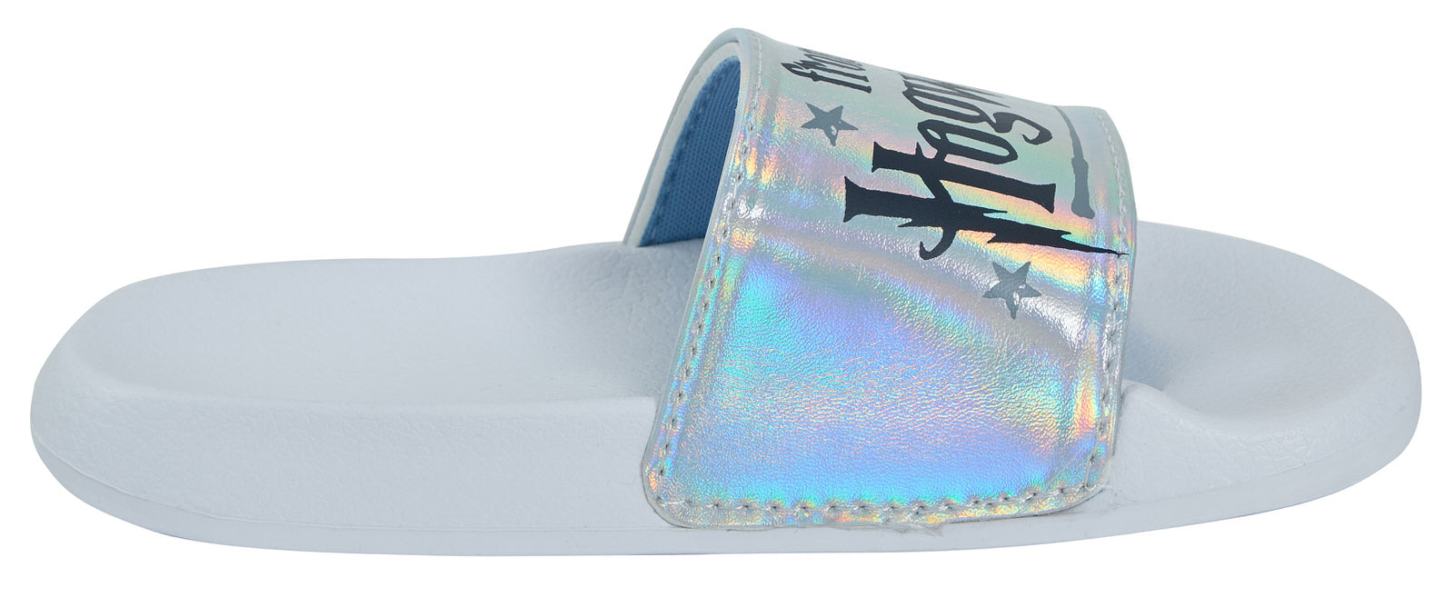 Harry Potter Iridescent Sliders Kids Holographic Summer Holiday Sandals Shoes