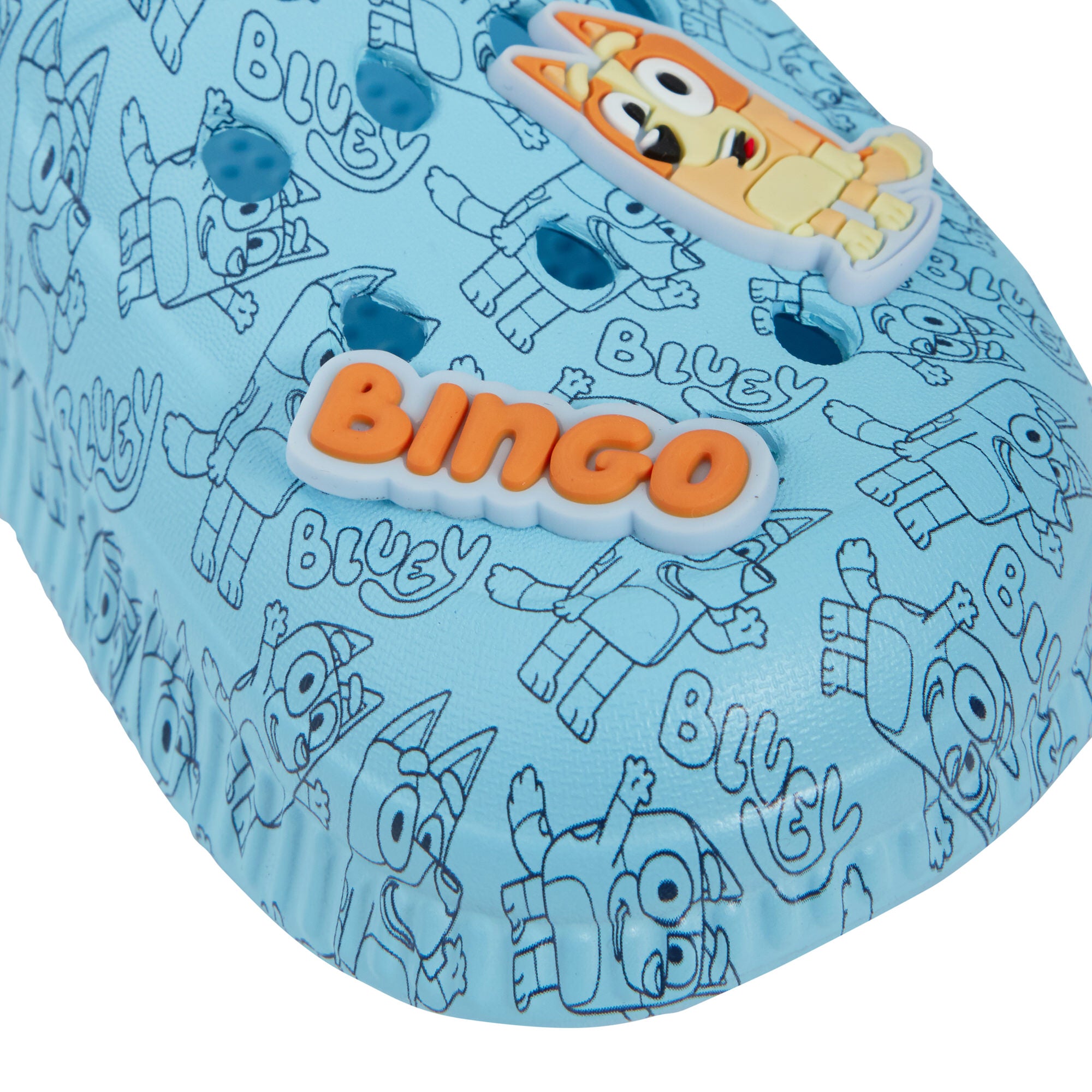 Girls Boys Bluey Clogs Sandals + Charms Kids Summer Sliders + Strap Beach Shoes