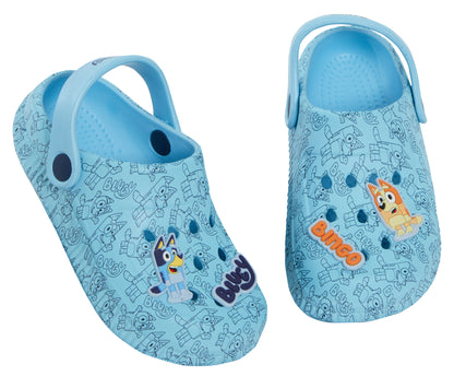 Girls Boys Bluey Clogs Sandals + Charms Kids Summer Sliders + Strap Beach Shoes