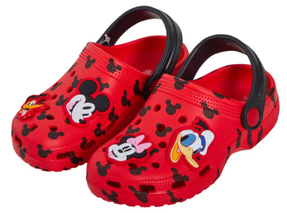 Disney Mickey Mouse Minnie Mouse Clogs Sandals + Charms Kids Sliders Beach Shoes
