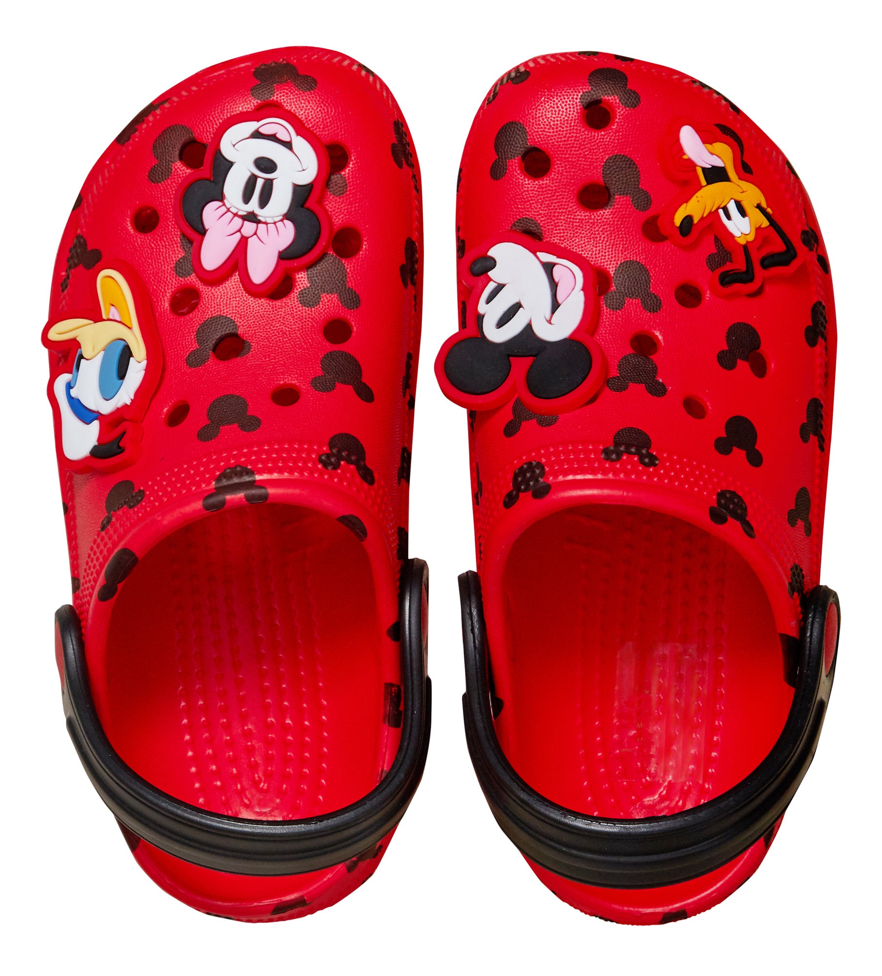 Disney Mickey Mouse Minnie Mouse Clogs Sandals + Charms Kids Sliders Beach Shoes