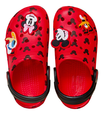 Disney Mickey Mouse Minnie Mouse Clogs Sandals + Charms Kids Sliders Beach Shoes