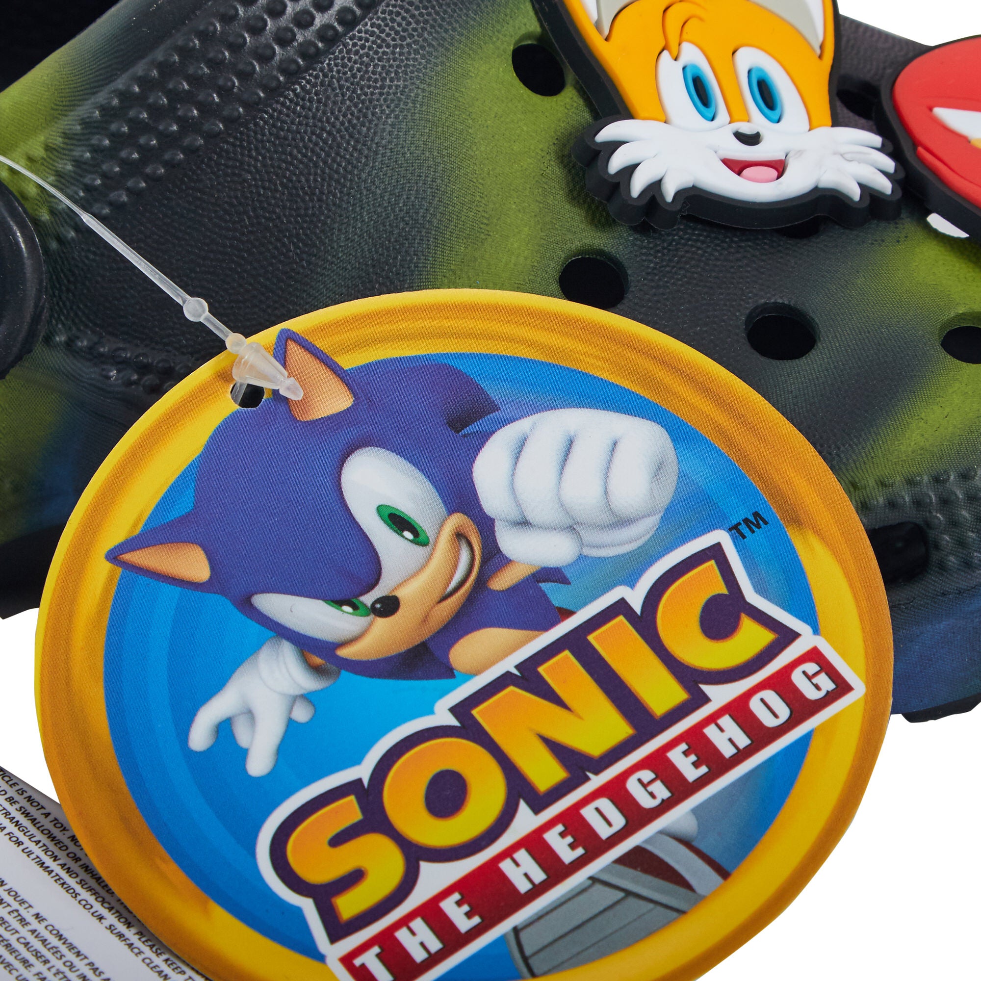 Boys Sonic The Hedgehog Clogs + Charms Sandals Kids Summer Sliders Beach Shoes