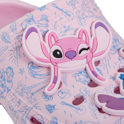 Girls Disney Stitch Clogs Sandals + Charms Kids Angel Summer Sliders Beach Shoes